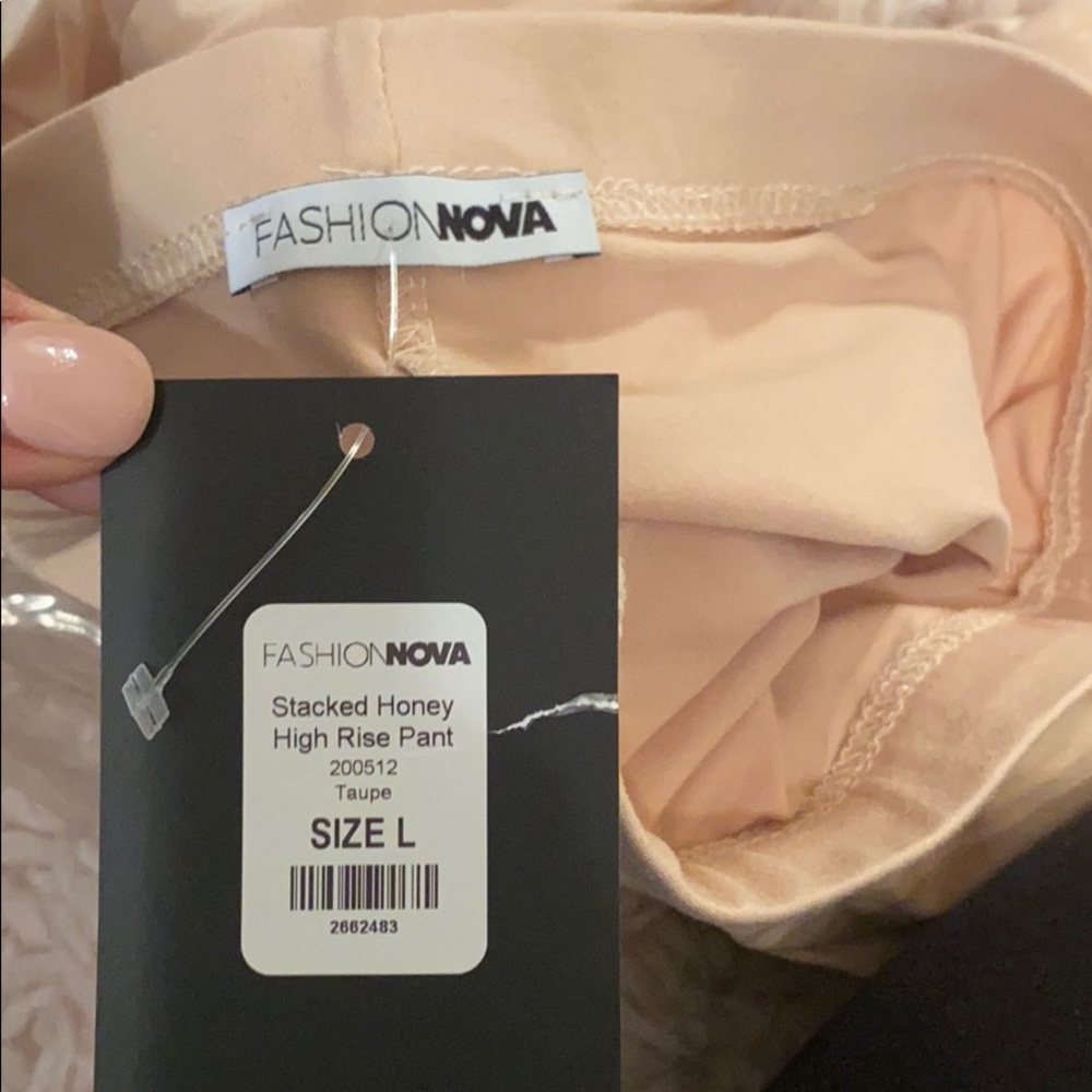 Stacked Honey High Rise Pant - Taupe - Picture 5 of 6